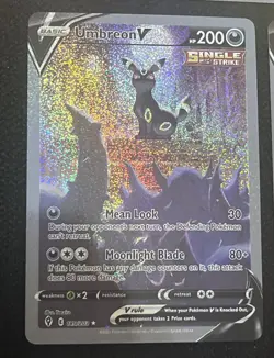 Umbreon Custom Card TCG glitter Holo alt art Fan Art Nm - Image 1