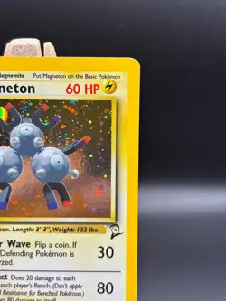 Magneton 9/130 - SWIRL Holo RARE - BASE SET 2 - VINTAGE WOTC POKEMON CARD - LP - Image 4