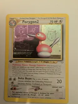 Porygon2 - 12/64 - Pokemon Neo Revelation 1st Edition Holo Rare Card WOTC NM - Image 1