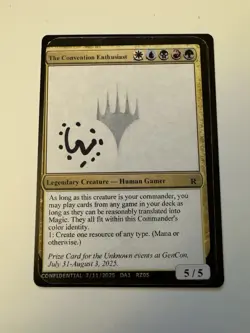 Convention Enthusiast SIGNED GenCon 2025 Unknown Event Playtest MTG Magic Gavin - Image 1