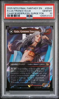 2025 MTG FINAL FANTASY KUJA, GENOME SORCERER/TRANCE KUJA, FATE DEFIED PSA 10 - Image 1
