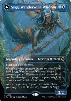 Sygg, Wanderwine Wisdom BORDERLESS Lorwyn Eclipsed Magic MTG NM - Image 1