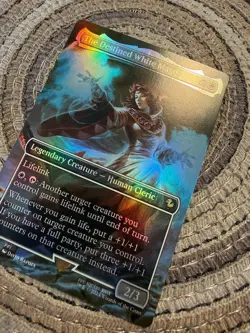 THE DESTINED WHITE MAGE FOIL [Borderless] - FIC Final Fantasy Commander MTG 447 - Image 2