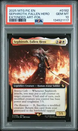 Sephiroth, Fallen Hero Magic The Gathering Final Fantasy Commander NM PSA 10 - Image 1