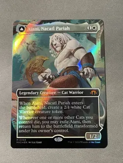 Ajani, Nacatl Pariah (Borderless) (Textured Foil) Modern Horizons 3 Foil NM - Image 1