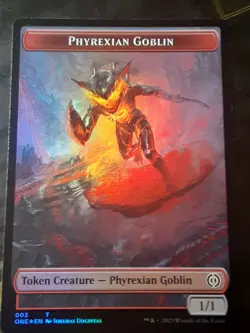 Phyrexian Cat / Goblin Token FOIL , Phyrexia AWBO , Near Mint , MTG,FREESHIPPING - Image 2