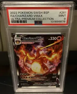 Pokemon TCG Charizard VMAX SWSH261 Black Star Promo Charizard UPC PSA 9 Mint - Image 1