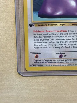 Pokemon TCG Ditto Fossil 18/62 Regular Card, 1st Edition - Image 5