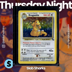 1999 POKEMON FOSSIL #4/62 DRAGONITE HOLO RARE - Image 1