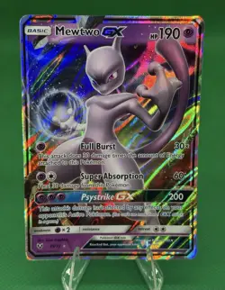 Pokemon Card - Mewtwo GX Sun & Moon Shining Legends 39/73 Ultra Rare SM Holo - Image 1
