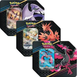 Pokemon SET OF 3 Crown Zenith Large Tins Articuno Zapdos Moltres - Image 1