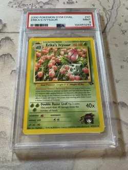 2000 Pokemon Gym Challenge Erika's Ivysaur 41/132 PSA 9 - Image 1