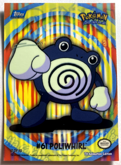 2000 Pokemon TV Animation Series 2 #61 Poliwhirl Sticker #2 of 10 Blue Logo - Image 1