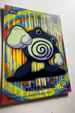 2000 Pokemon TV Animation Series 2 #61 Poliwhirl Sticker #2 of 10 Blue Logo - Image 2