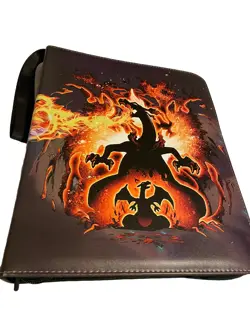 Mega Charizard Pokemon Card Binder Album Pocket 900 Trading Card Case 50 Sleeves - Image 1