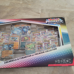POKEMON TCG PRISMATIC EVOLUTIONS LUCARIO & TYRANITAR EX PREMIUM COLLECTION NEW - Image 3