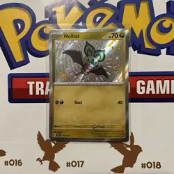 Pokemon TCG Noibat 194/091 Scarlet & Violet Paldean Fates Shiny Rare Holo NM - Image 1