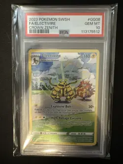 2023 Pokemon SWSH Crown Zenith Electivire Galarian Gallery #GG08/GG70 PSA 10 - Image 1