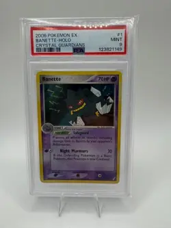 Pokemon PSA 9 MINT Banette 1/100 EX Crystal Guardians Holofoil Rare 2006 - Image 1