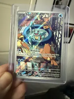 Pokemon TCG Squirtle 148/142 Stellar Crown - Holo, Illustration Rare, Full Art - Image 1