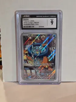 Pokemon Stellar Crown #148/142 Squirtle Illustration Rare CGC Mint 9 - Image 1