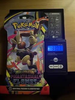 EXTREMELY HEAVY Pokemon Phantasmal Flames - Factory Sealed Booster Pack (33.07g) - Image 1
