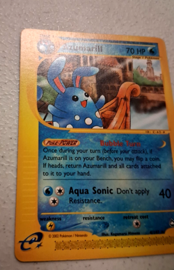 Pokemon Azumarill 4/147 Aquapolis Non-Holo 2002 Vintage E-Reader LP Fast Ship - Image 4