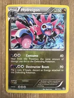 Pokemon TCG Hydreigon Dragons Exalted 98/124 Holo Exclusive Cracked Ice Holo HP - Image 1