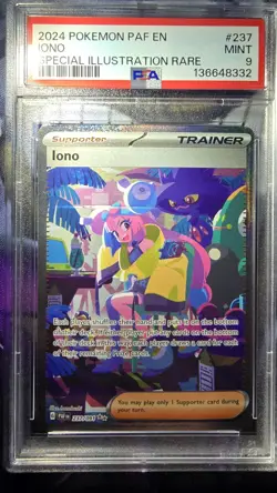 Pokemon PAF En-Paldean Fates #237 Iono Special Illustration PSA 9 - Image 1