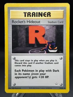 👻 Pokemon TCG - Rocket’s Hideout 63/64 ft. Gengar - Neo Revelation - HP - Image 1