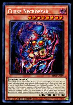 Yugioh! Curse Necrofear LDS3-EN009 Secret Rare - Image 1