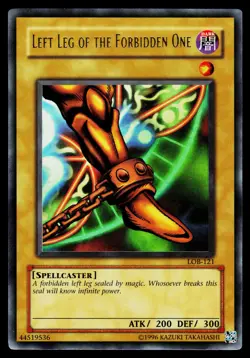 Yugioh! Left Leg of the Forbidden One LOB-121 Ultra Rare VLP - Image 1