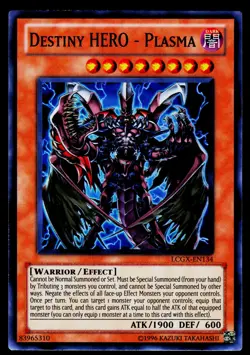 Yugioh! Destiny HERO - Plasma LCGX-EN134 Super Rare NM - Image 1