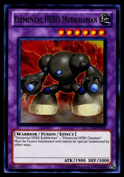 Yugioh! Elemental HERO Mudballman LCGX-EN053 Super Rare LP - Image 1
