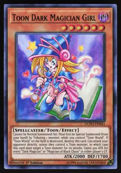 Yugioh! Toon Dark Magician Girl DUPO-EN041 Ultra Rare 1st Ed VLP - Image 1