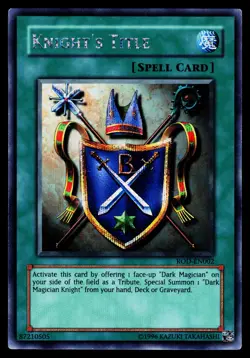Yugioh! Knight's Title (Prismatic Secret Rare) ROD-EN002 LP - Image 1