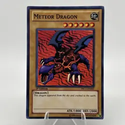Yu-Gi-Oh Meteor Dragon PRC1-EN001 Super Rare 1st Edition Near Mint Condition - Image 1