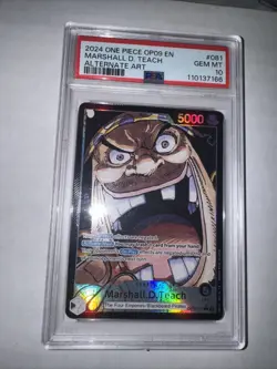 One Piece Marshall.D.Teach OP09-081 Leader Alternative Art PSA 10 GEM MINT - Image 1