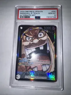 One Piece Marshall.D.Teach OP09-081 Leader Alternative Art PSA 10 GEM MINT - Image 2
