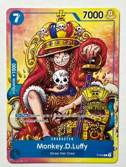 Monkey.D.Luffy (2nd Anniversary Stamped Promo) P-043 - One Piece TCG - English - Image 1