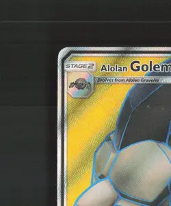 Alolan Golem GX 102/111 Crimson Invasion Full Art Ultra Rare Pokemon Card DMG - Image 3