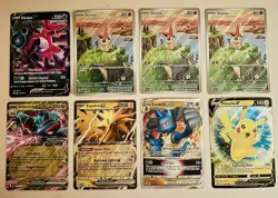 Pokemon Lot of 8 Jumbo Cards Victini Lucario Pikachu Salamence Zapdos Hoopa - Image 1