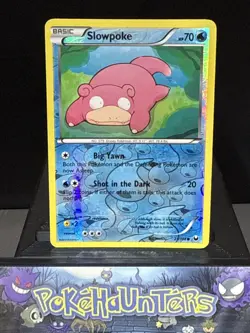 Pokemon Card Slowpoke 23/108 Dark Explorers Reverse Holo Light Play - Image 1