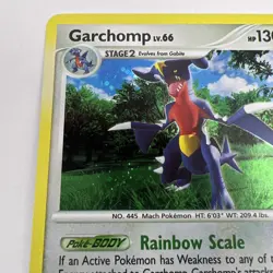 Pokemon Garchomp 2007 LV.66 Holo Card 9/123 Mysterious Treasures T4412 - Image 2