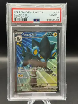 Pokemon TCG Luxray ex 195/167 2024 Twilight Masquerade Ultra Rare Card - PSA 10 - Image 1