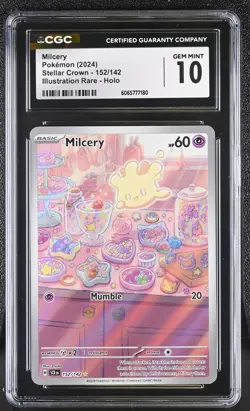 CGC 10 Milcery 152/142 Illustration Rare Stellar Crown Pokemon Card - Image 1
