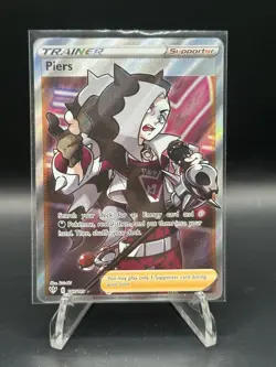 Piers (Full Art) 187/189 Swsh03: Darkness Ablaze Holo Pokemon Tcg Cards Rare Nm - Image 1
