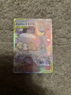 Cynthia & Caitlin Trainer Tag Team Full Art Card 228/236 Cosmic Eclipse - Image 1