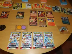 Pokemon Collection Card Lot! 376 Cards w Foils 4 Prismatic Packs Charizard MORE! - Image 2