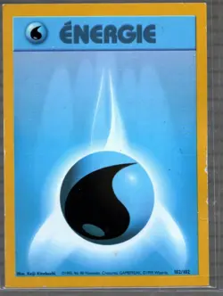 FRENCH - Water Energy SQUARE CUT ERROR - Base Set - Pokemon Card 102/102 - MP #4 - Image 1